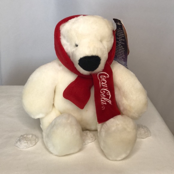 COCA COLA plush white mini bear by BOYDS BEARS. - Picture 7 of 10